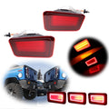 2X Red Lens Rear Bumper Reflector Tail Lights for Hummer H2 (2005–2009)