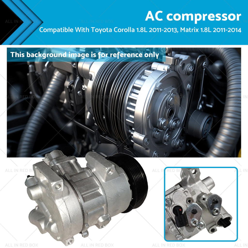 AC Compressor for Toyota Corolla 1.8L (2011–2013), Matrix 1.8L (2011–2014)
