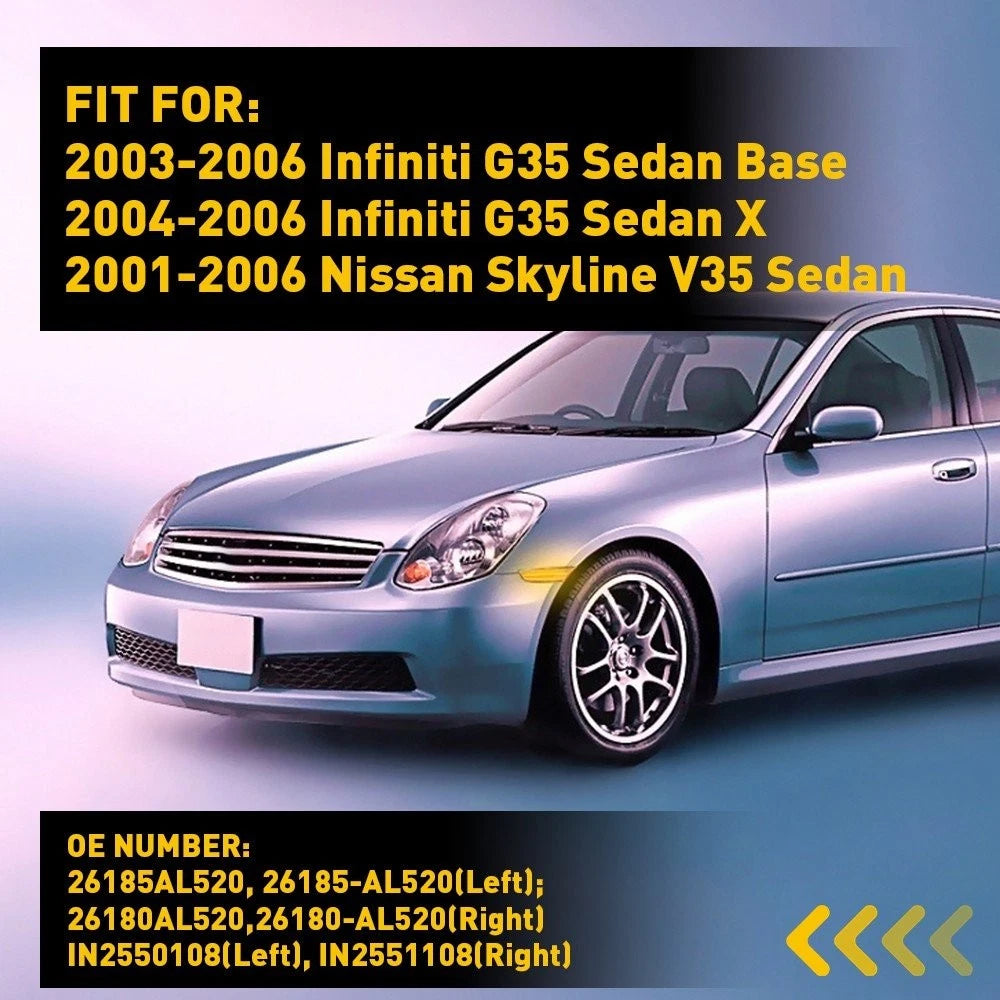 LED Side Marker Lights for Infiniti G35 Sedan (2003–2006)