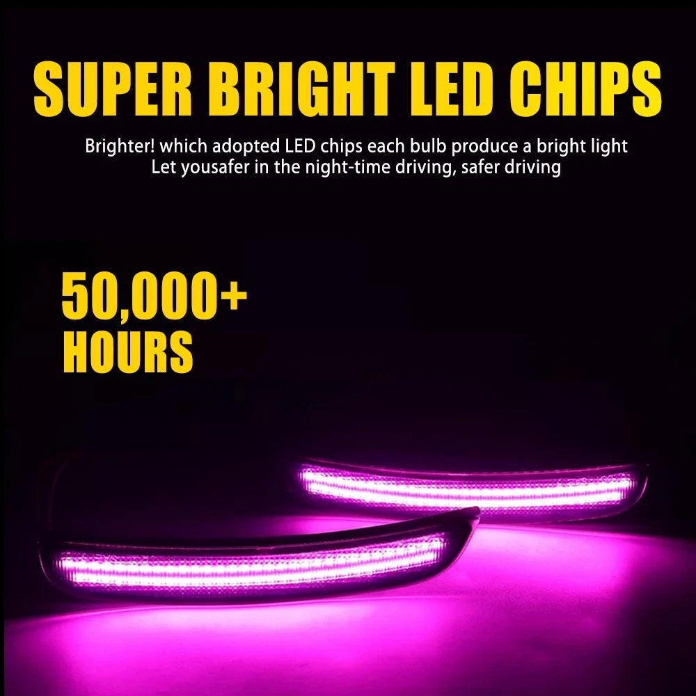 Set of 2 LED Bumper Side Marker Lights for Dodge Charger (2015–2022)
