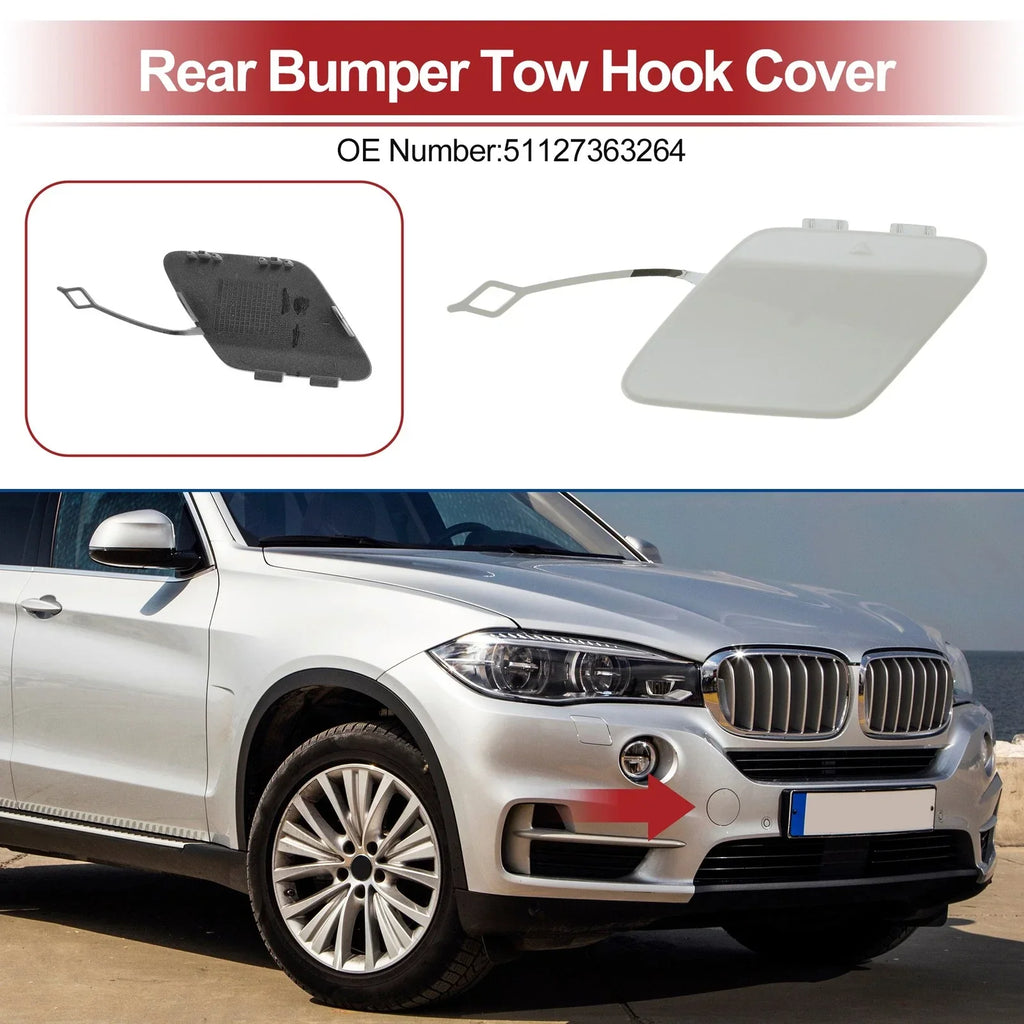 1 Pcs Rear Tow Hook Cover for BMW 428i White (2014 - 2016)