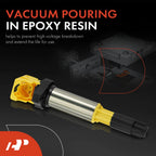 Set of 4 Yellow Ignition Coils for BMW 320i 328i X5 528i 545i 550i X3 Mini (2000–2023)