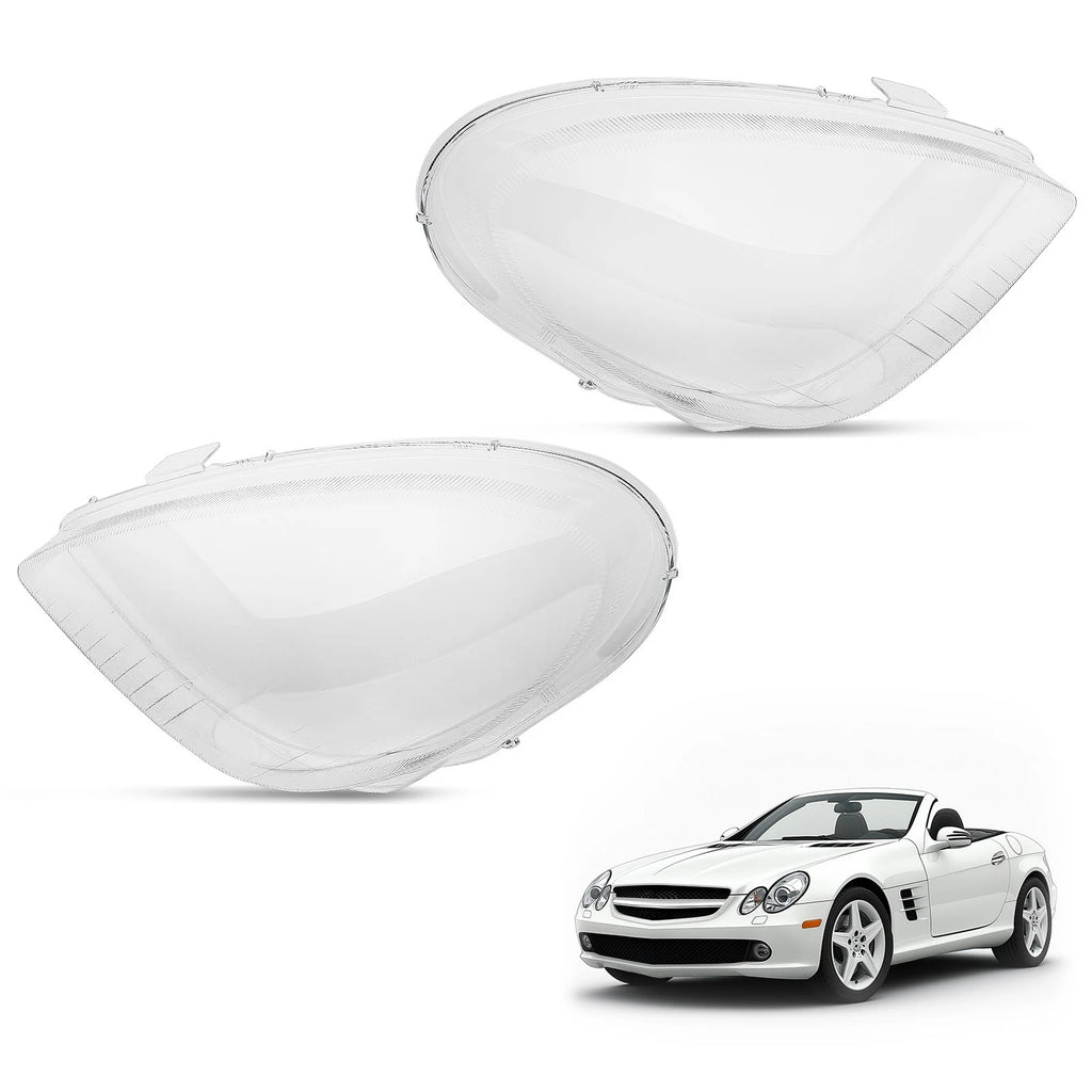 2X Headlight Lens Cover for Mercedes-Benz R171 SLK (2005–2011) Polycarbonate