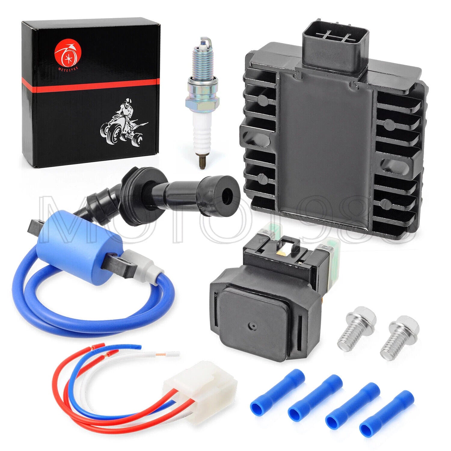 Ignition Coil Relay Spark Plugs for Yamaha Grizzly 660 YFM660F (2002–2008)