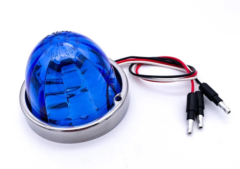 LED Turn Signal Light Flush Mount Kit for Universal Fit Watermelon Blue
