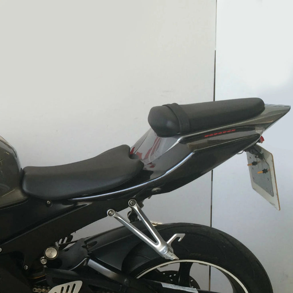 Front Driver Rear Passenger Seat for Suzuki GSXR 1000 (2005–2006) Black