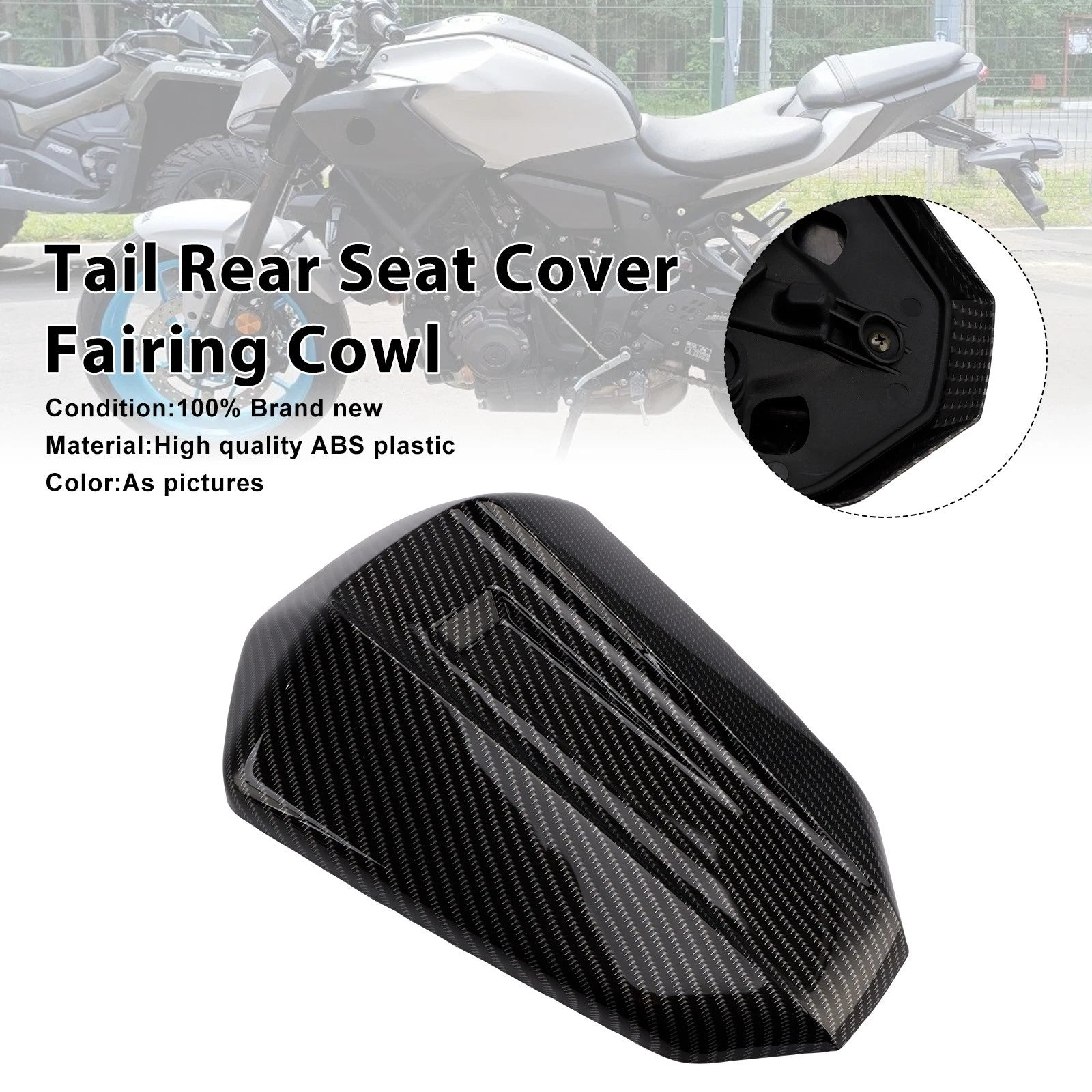 Tail Rear Seat Cover Fairing Cowl for Yamaha MT-07 MT07 (2025–2026) Carbon#32