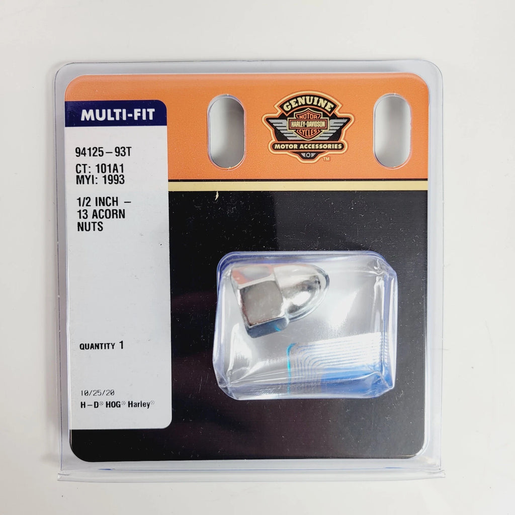 Set of 4 Chrome Acorn Nuts for Harley-Davidson (94125-93T)
