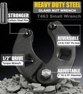 Adjustable Gland Nut Wrench Spanner Tool Set 1266 +7463 for Hydraulic Cylinder