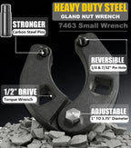 Adjustable Gland Nut Wrench Spanner Tool Set 1266 +7463 for Hydraulic Cylinder