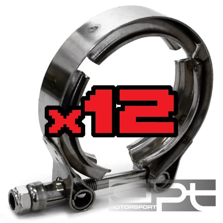 X12 3.5" Stainless V-Band Bolt Clamp for Turbo Flange Downpipe Wastegate