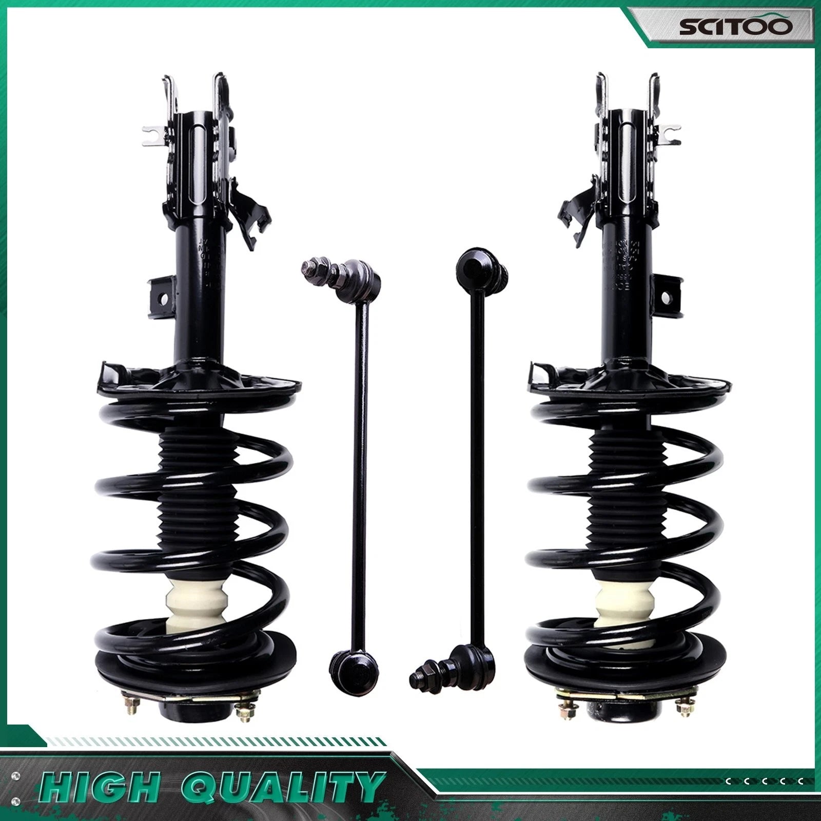 Front Strut w/Coil Spring Stabilizer Bar Link Kit for Nissan Quest (2004–2009)