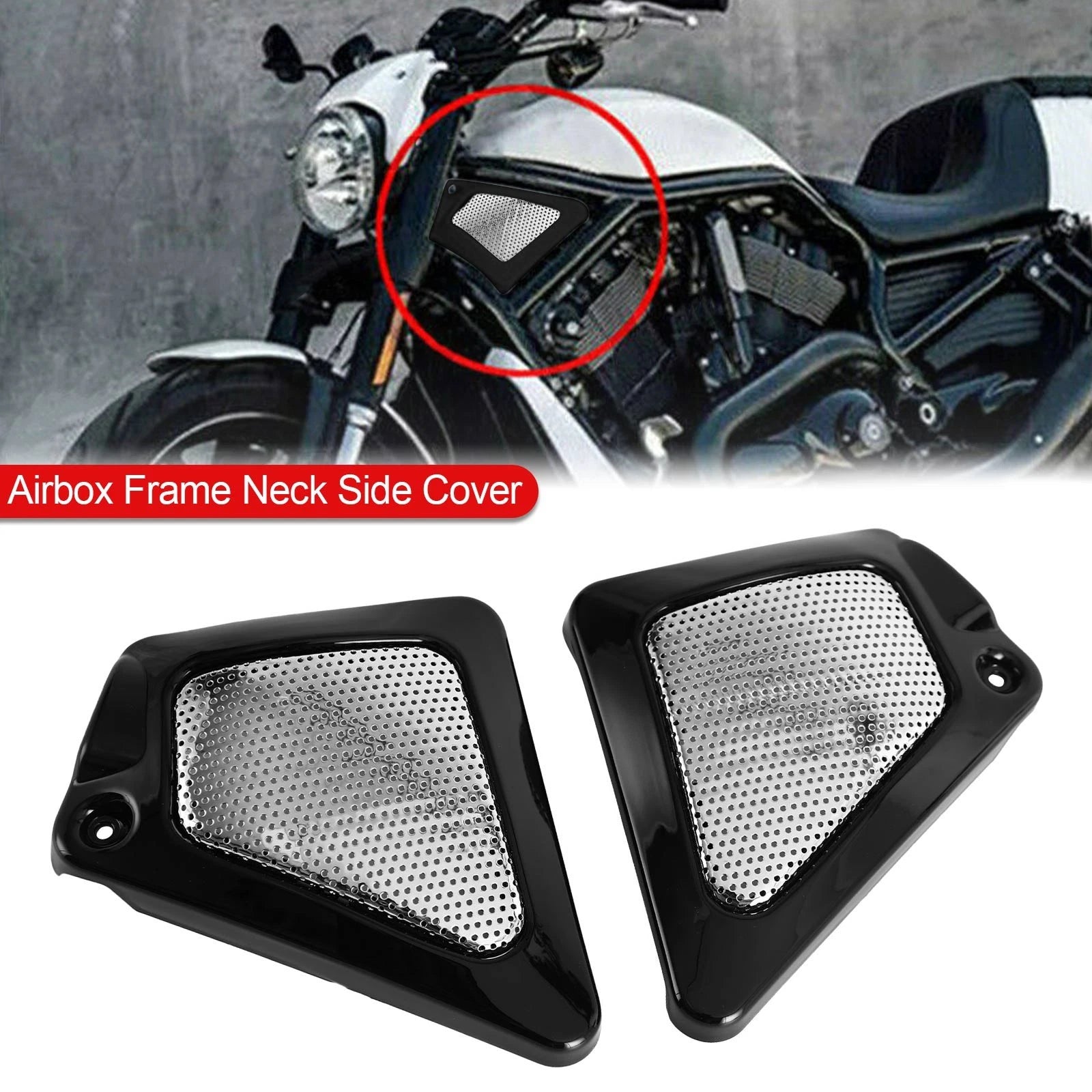 Airbox Frame Neck Side Cover for V-Rod VRSCA (2002–2007) Black