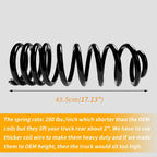 Set of 2 Rear Heavy Duty Coil Springs for Ram 1500 (2009–2018) 2" Lift
