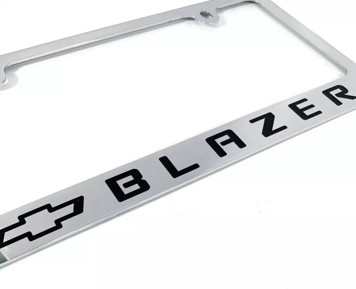 Chrome License Plate Frame Premium Engraved for Chevy Blazer (2019–2024)
