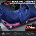 40" x 18.5" Purple Mechanic Creeper for Automotive (200Lbs)