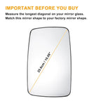 Left Upper Heated Mirror Glass for Mercedes Sprinter (1995–2006)