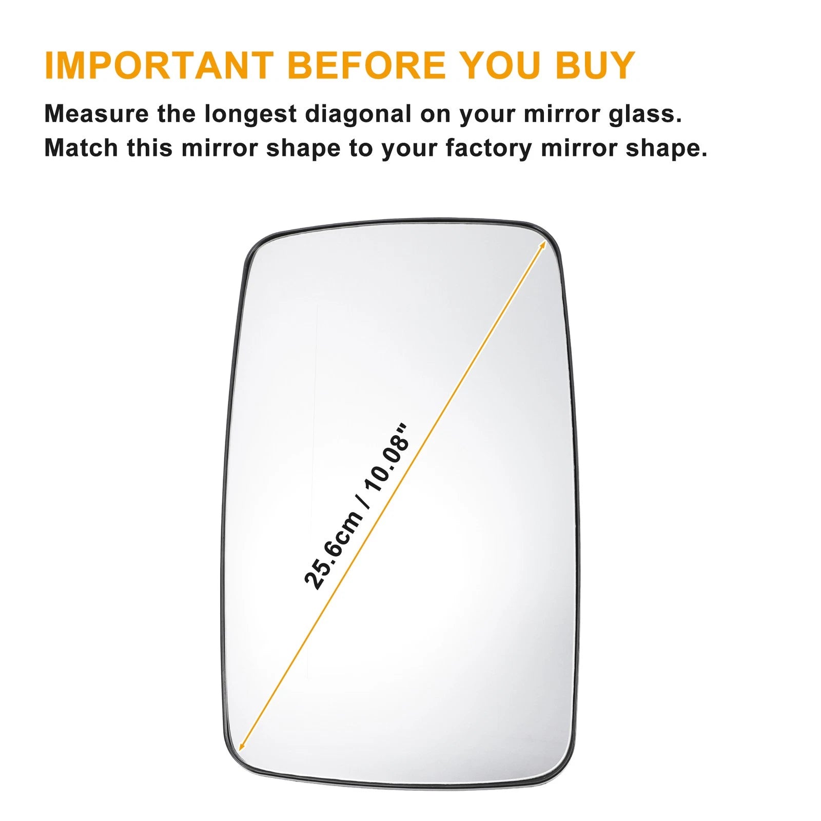 Left Upper Heated Mirror Glass for Mercedes Sprinter (1995–2006)