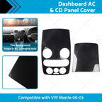 Carbon Style Center Dashboard AC & CD Panel Cover for VW Beetle (1998–2003)