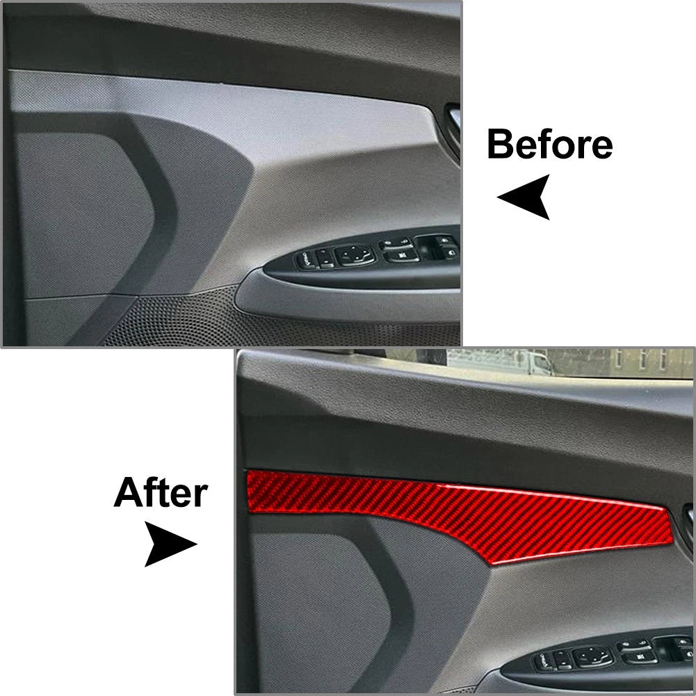 Carbon Fiber Interior Door Panel Cover Trim for Hyundai Veloster JS (2019–2023)