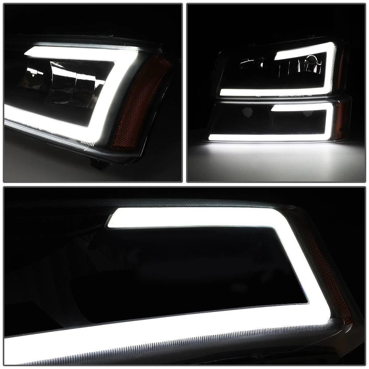 LED DRL Headlight Bumper Signal Lamp for Chevy Silverado Avalanche (2003–2007)