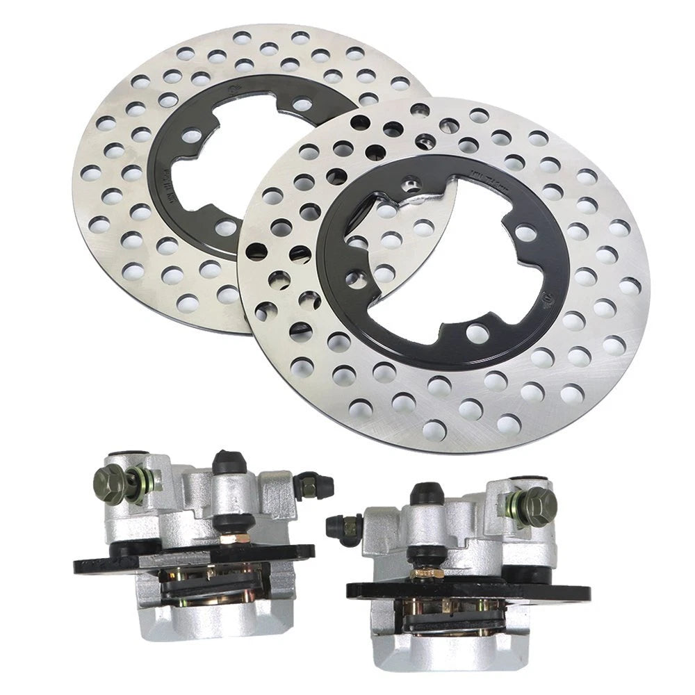 Front Brake Calipers & Rotors for Yamaha Grizzly 350 400 450 (2007â2014)