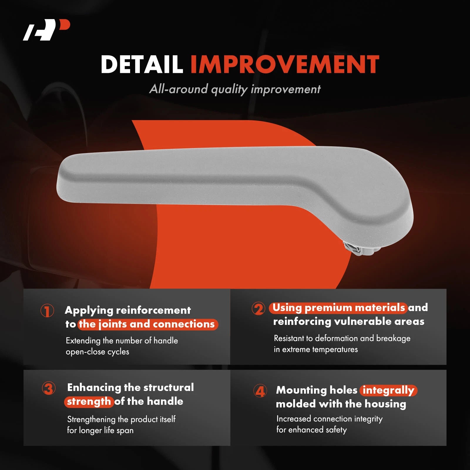 Rear Right Interior Door Handle for Chevrolet Tahoe GMC Yukon (2007–2014)
