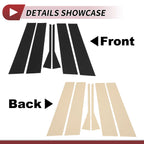 6 Pcs Door Pillar Window Trim for Audi Q2L (2018–2021) Black