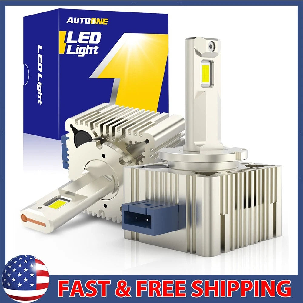 2X Xenon White LED Headlight Bulbs for D3S D3R