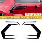 Rear Bumper Lip Spoiler for Volkswagen Golf VII (2012–2015) - Black
