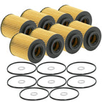 Set of 8 Engine Oil Filters for Hyundai Genesis Kia (StdAsp GAS)