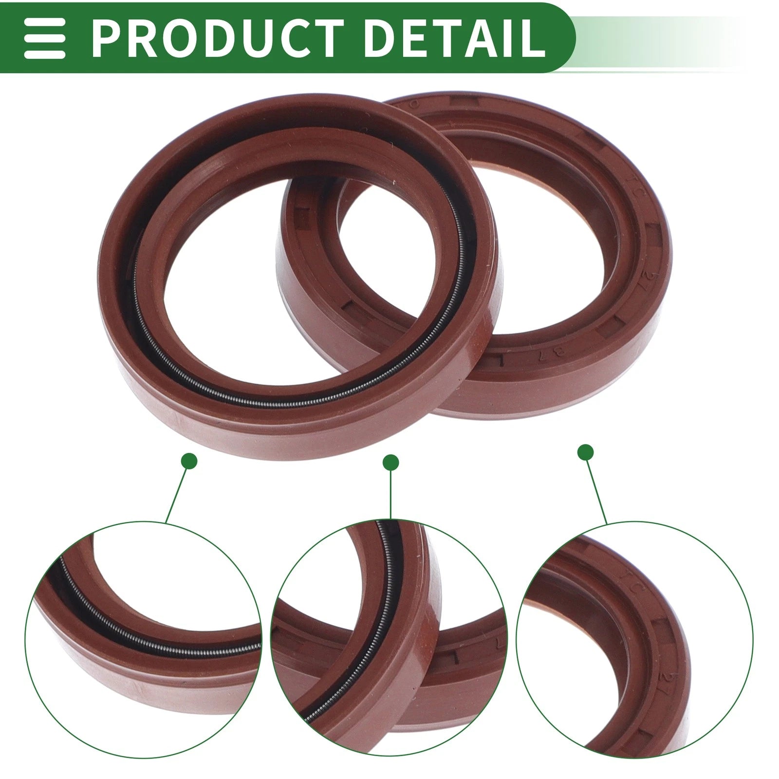 Set of 5 Oil Seal Rotary Shaft Seal FKM Rubber 27x37x7mm