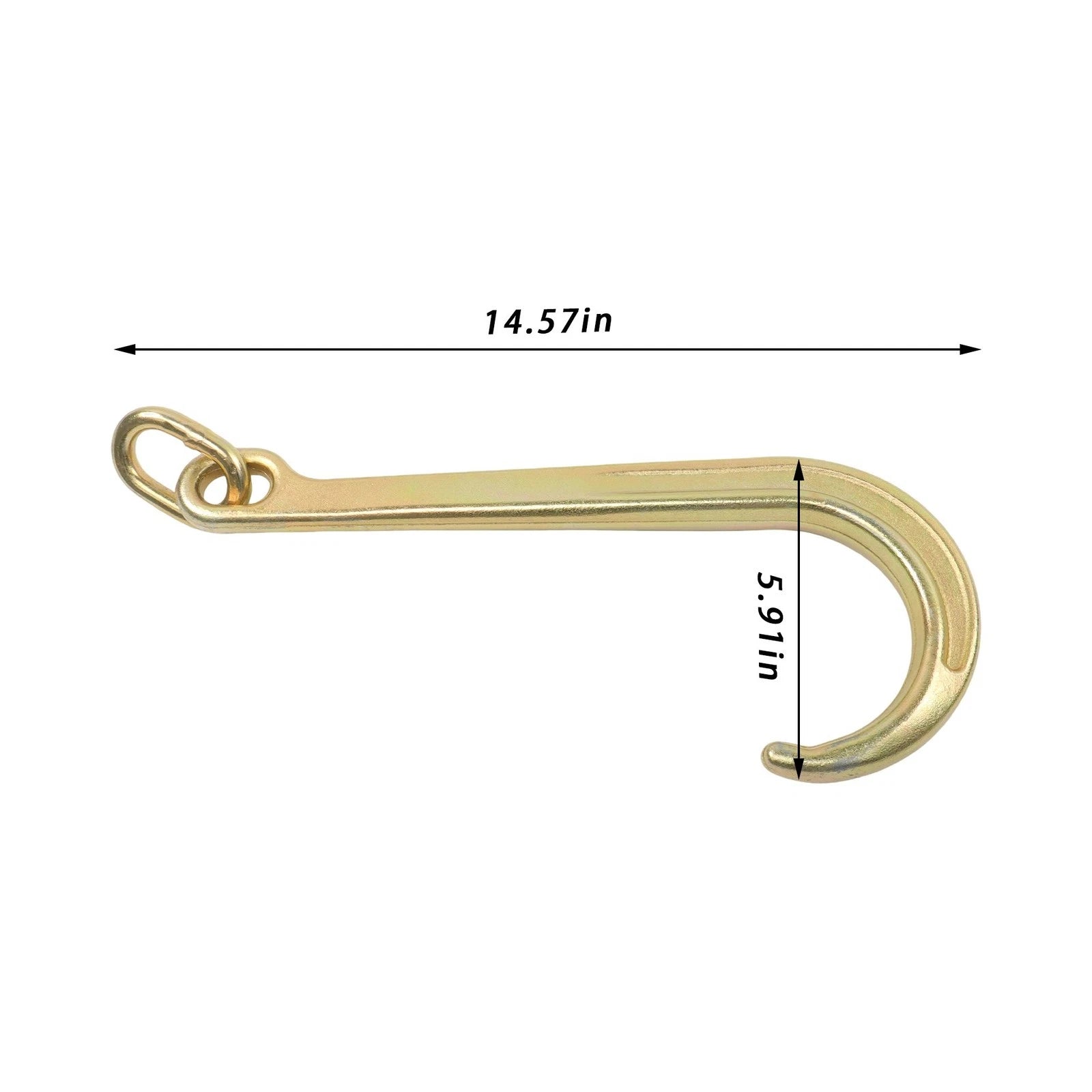 Set of 4 J Hook Clevis for Tow Chain Truck and Trailer (15", 5400 lbs)