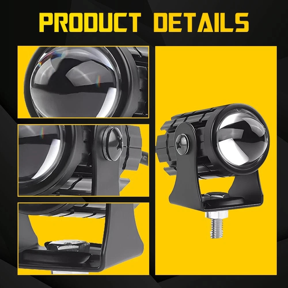 2X LED Spot Light Auxiliary Headlight Fog Lamp for Motorcycle