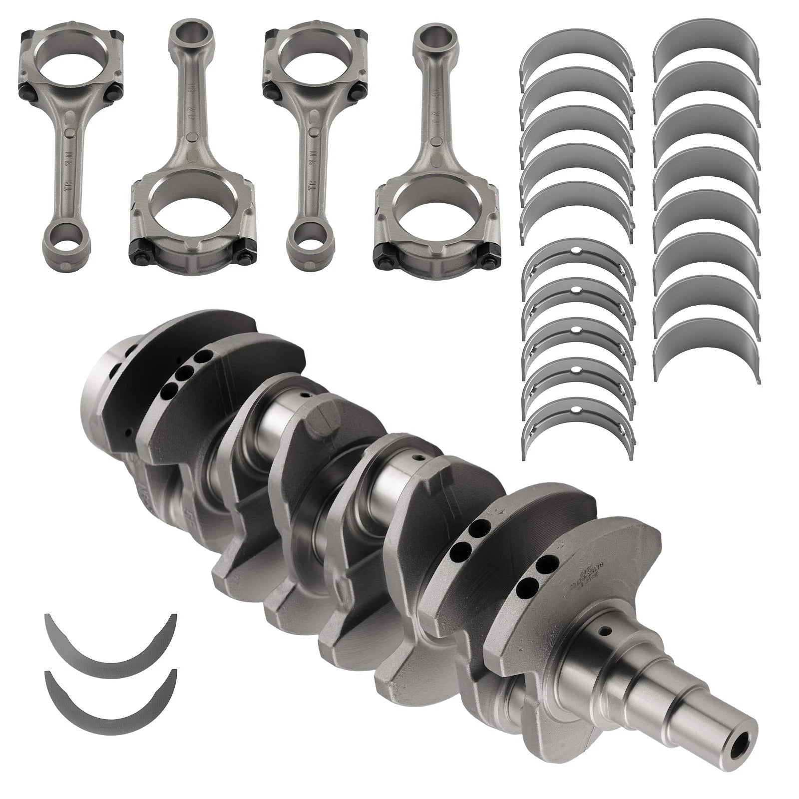 Set of 4 Crankshaft Rods and Main Bearings for Hyundai Tiburon (2000–2008)