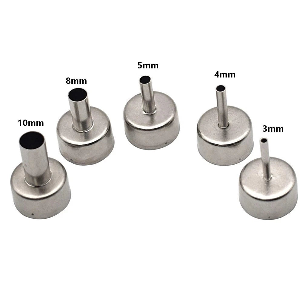 Set of 5 Nozzles for Hot Air Station Soldering (22mm, 3mm, 4mm, 5mm, 8mm, 10mm)