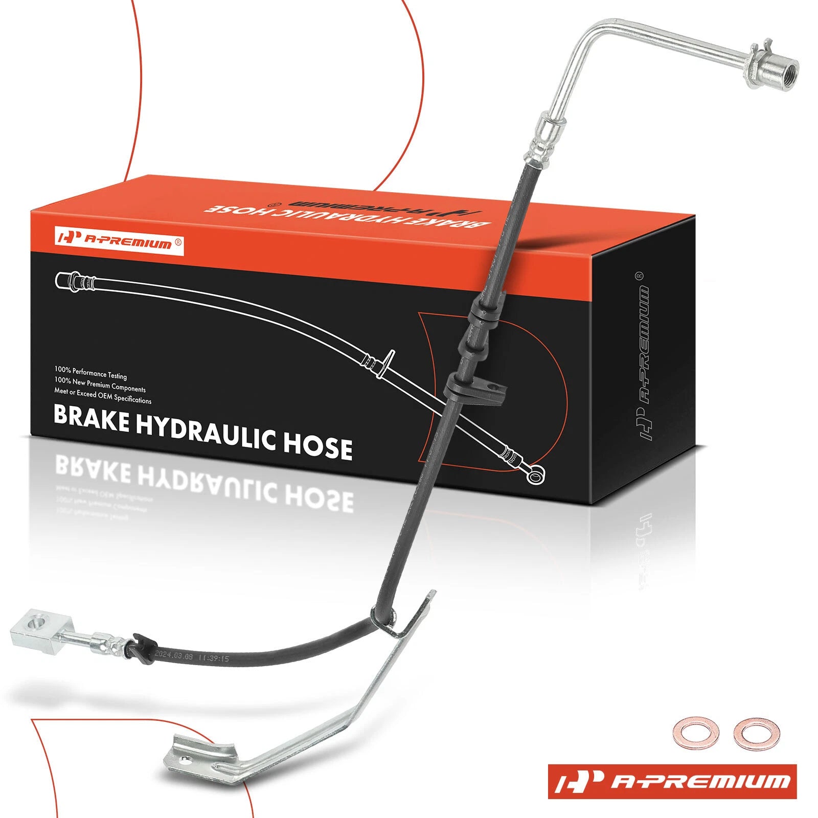 Front Driver Brake Hydraulic Hose for Chevy C5500 Kodiak (2005–2009)