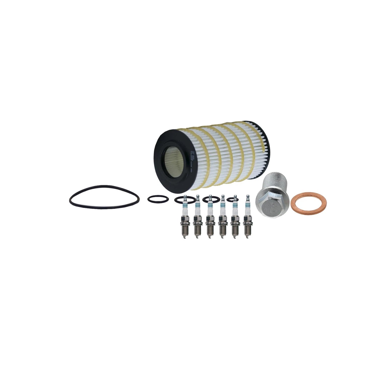 Wix Engine Oil Filter & Denso 6 Iridium Spark Plugs for W220 S350 (2000–2006)