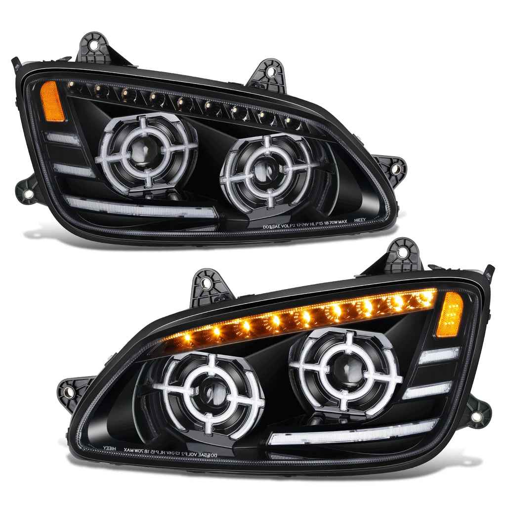 LED Sequential Chasing Projector Headlights for Kenworth T660 (2008–2017)