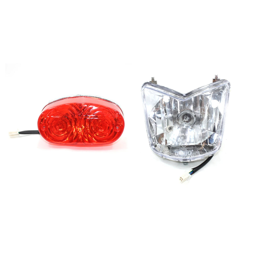 12V Head & Rear Tail Light Lamp for 250CC Dinosaur Style Quad ATV (2000–2023)