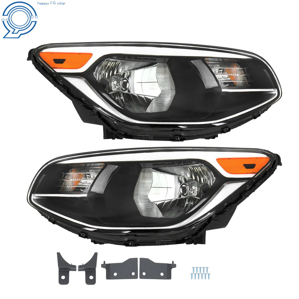 Set of 2 Halogen Headlights for Kia Soul (2014–2019) Chrome