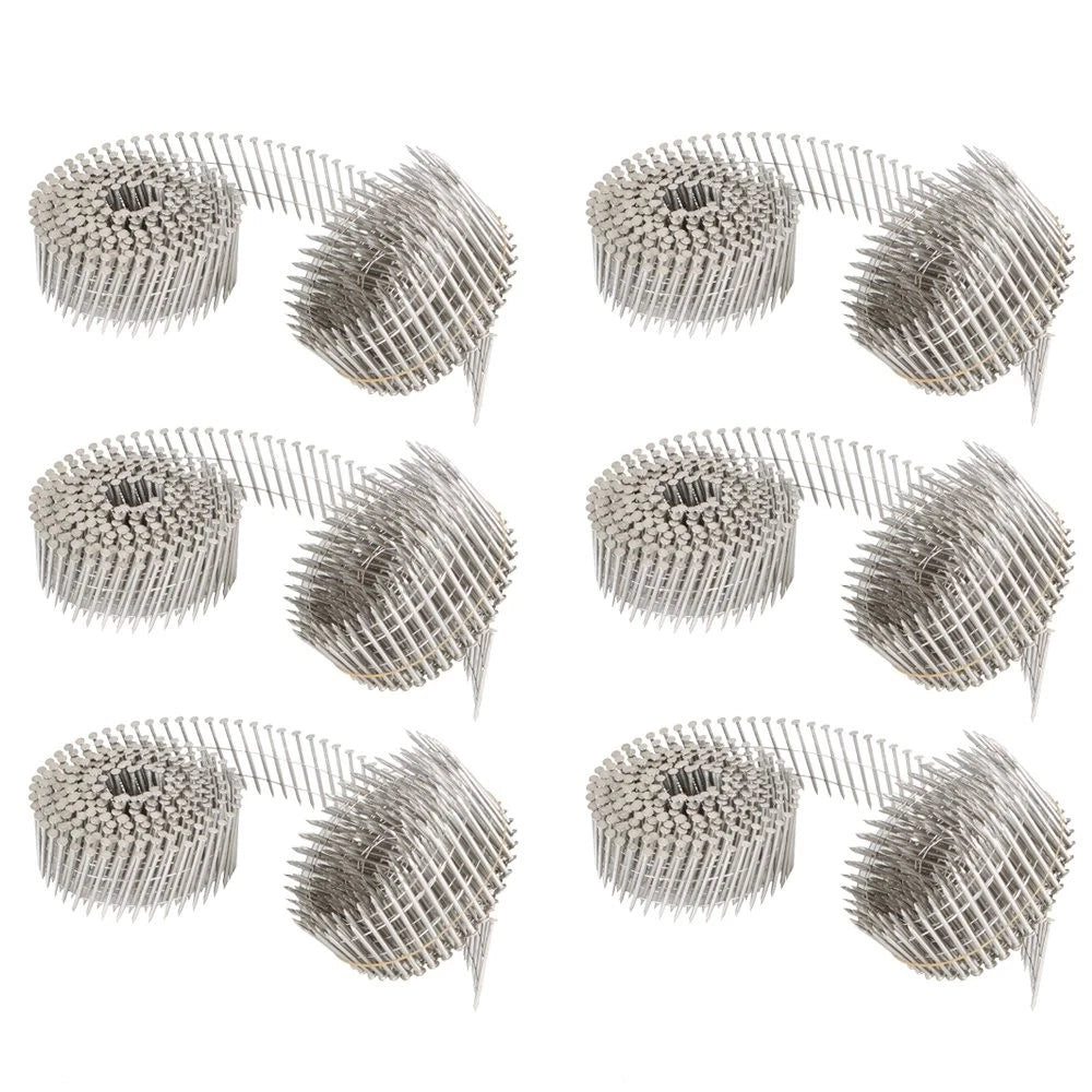 Set of 3600 Stainless Steel Ring Shank Siding Nails 15 Degree 2"