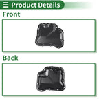 1 Pc Engine Oil Pan MD369654 for Mitsubishi Lancer (2002–2007) Iron Black