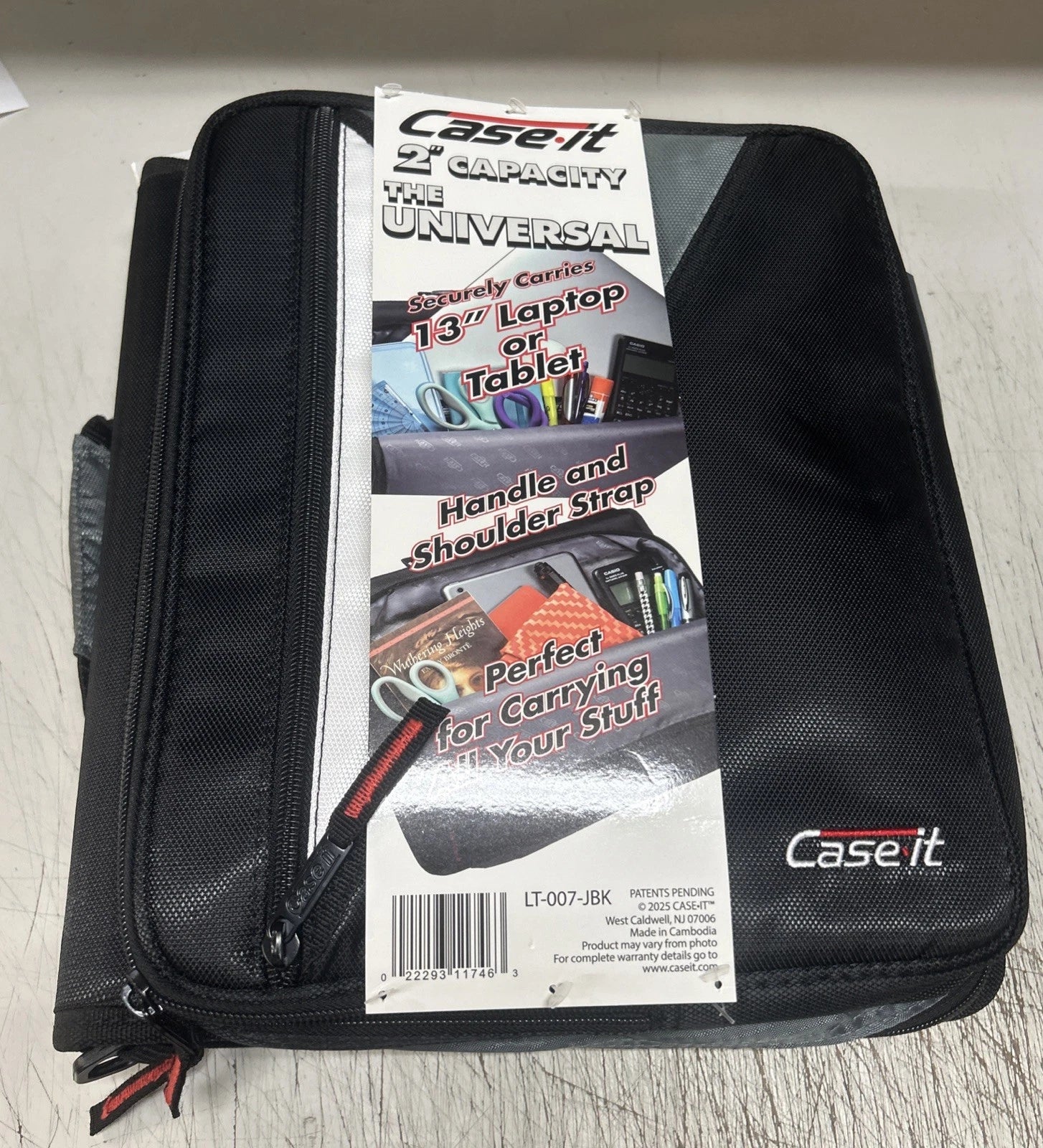 2" Capacity 3 Ring Binder for Laptop Organizer (Black)