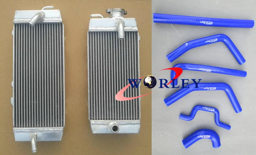 Aluminum Radiator + Green Hose for Kawasaki KXF250 KX250F (2009-2011)