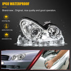 Set of 2 Headlight Assemblies for Hyundai Sonata (2002–2005) Chrome Housing