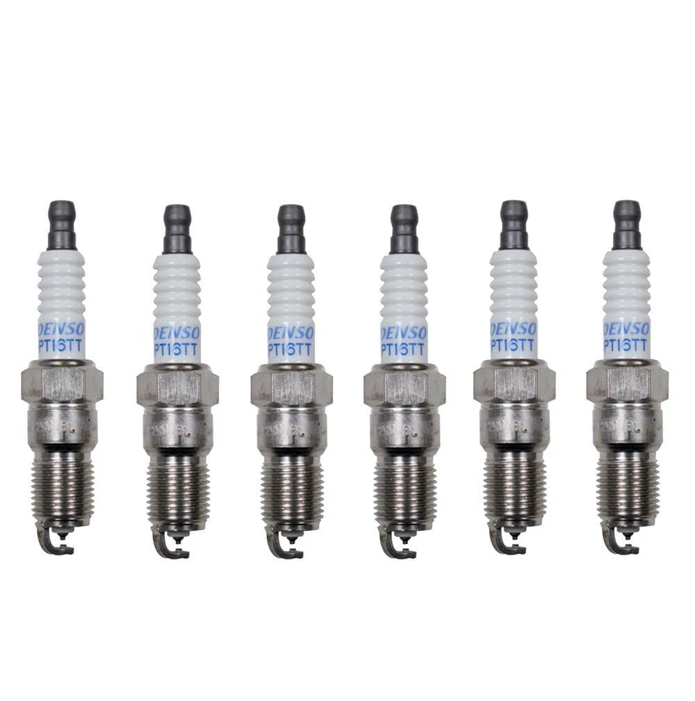 Set of 6 Platinum TT Spark Plugs for GM Ford Mazda Jaguar V6 L6 (0.040 Gap)