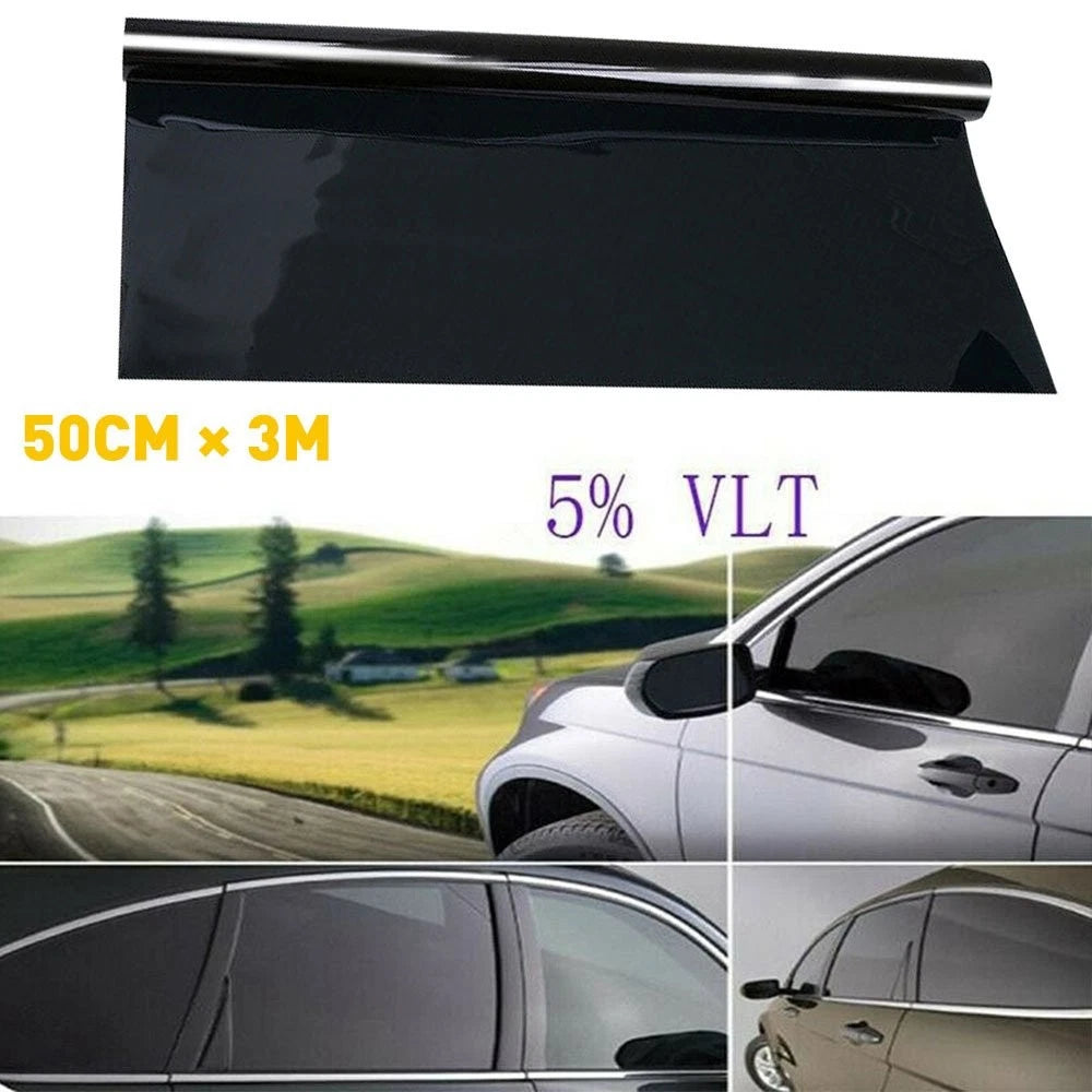 Window Tint Film 5% VLT 300CM Roll for Car Home Office Glass
