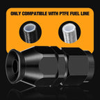 10AN PTFE Straight Black Hose End Fitting Adapter for PTFE Oil Fuel Line