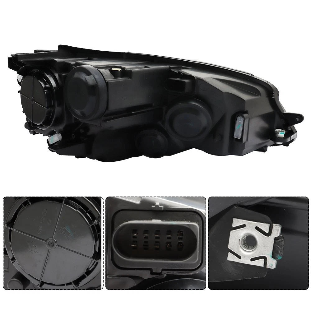 Headlight Replacement for Volkswagen Golf (2015–2017) LH Clear Lens Halogen